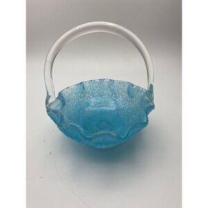 Light Blue Pebble Glass Brides Basket
